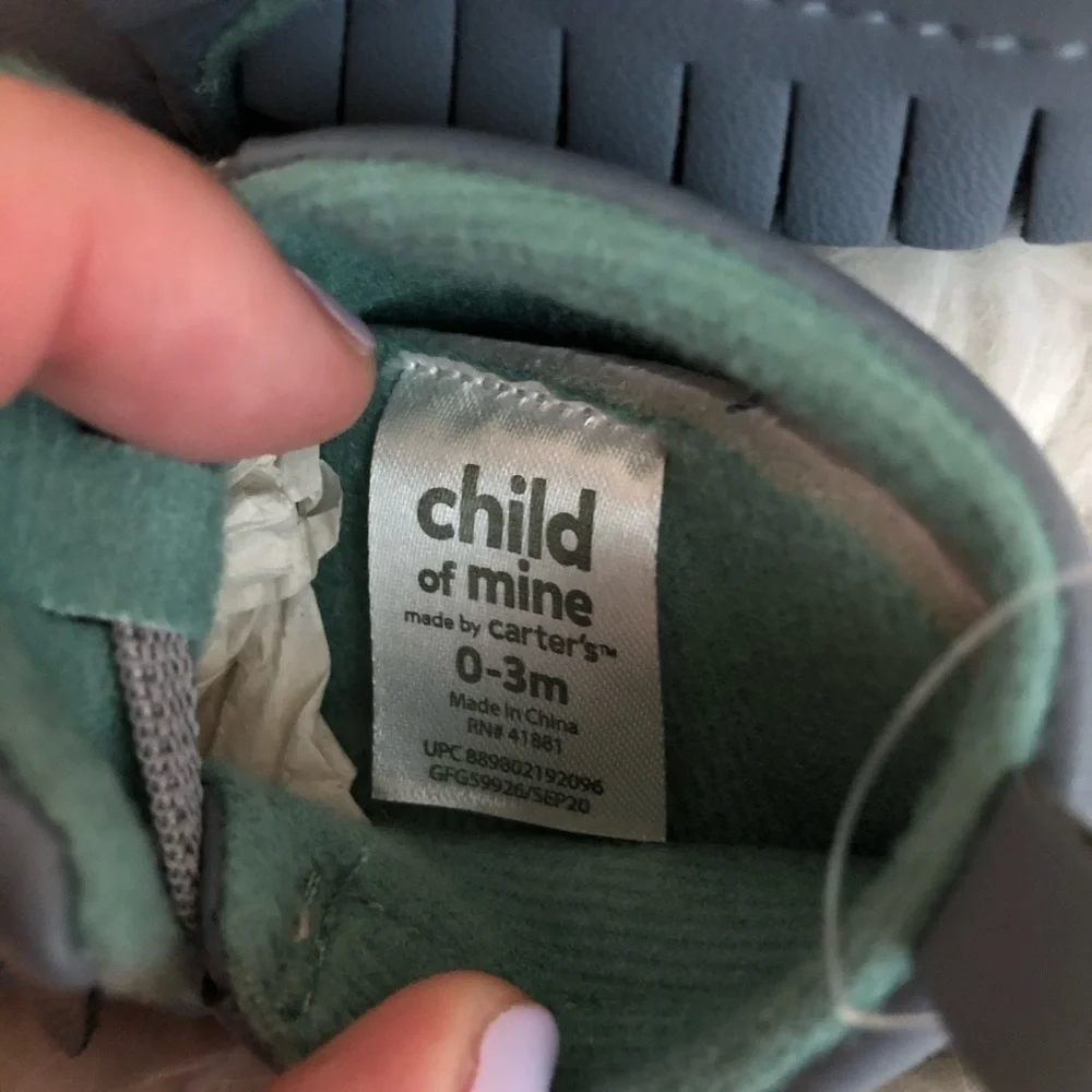 Carter’s Child of Mine Baby Moccasins Blue New